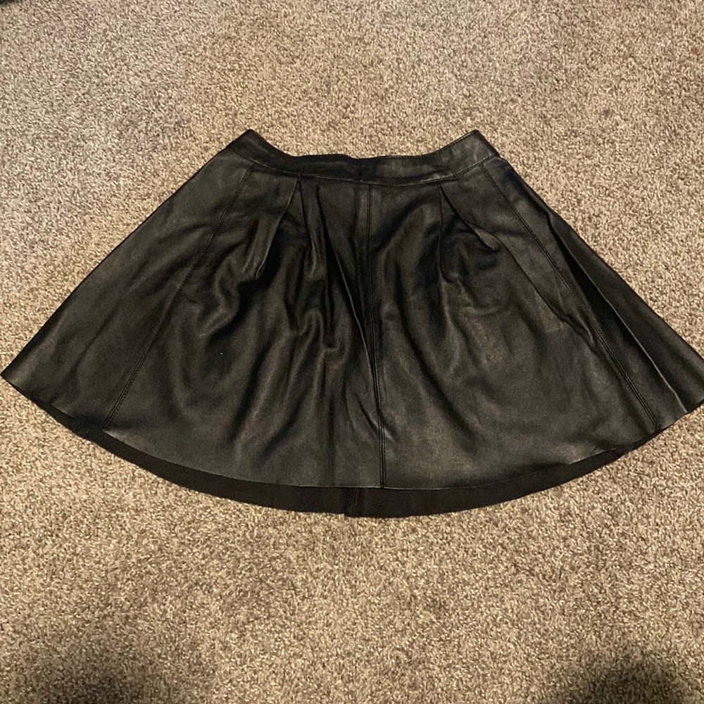 Pleather Peplum Skirt